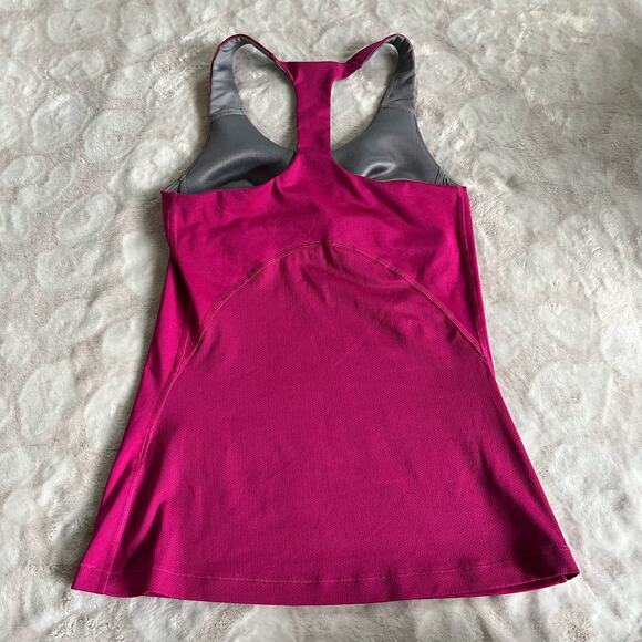 Nike DRI-FIT Workout Tank Women's Size XS Built In Bra Pink Activewear Tops - Picture 2 of 4